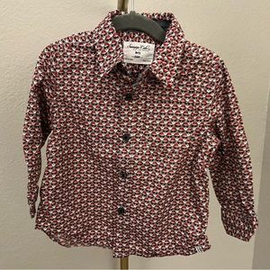 Santa Boys Button Up Dress Shirt